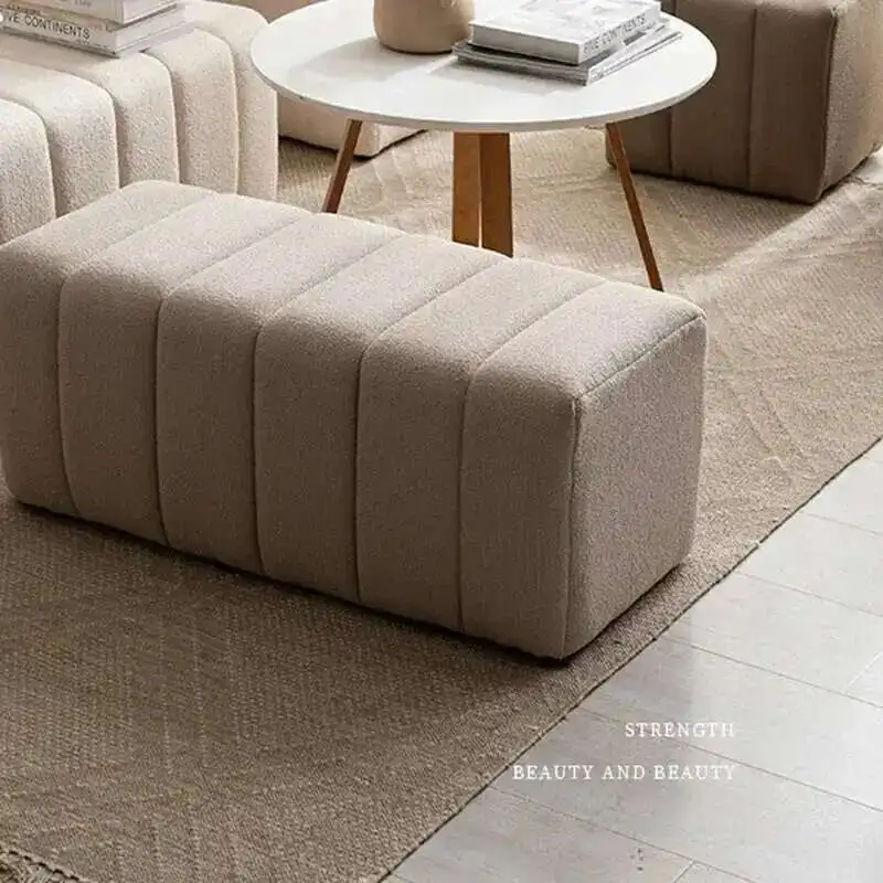 

Footrest Hallway Foot Stool Puffs Bedroom Nordic Children Beauty Vintage Reception Foot Stool Makeup Banquette Lounge Furniture