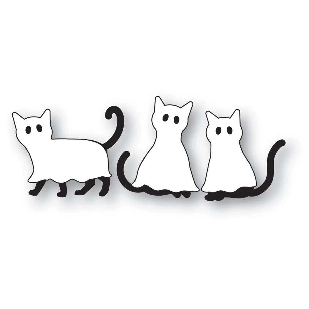 2024 Halloween cat dies Metal cutting data slimline essentials scrapbooking card stencil cut die for DIY handmade card crafts