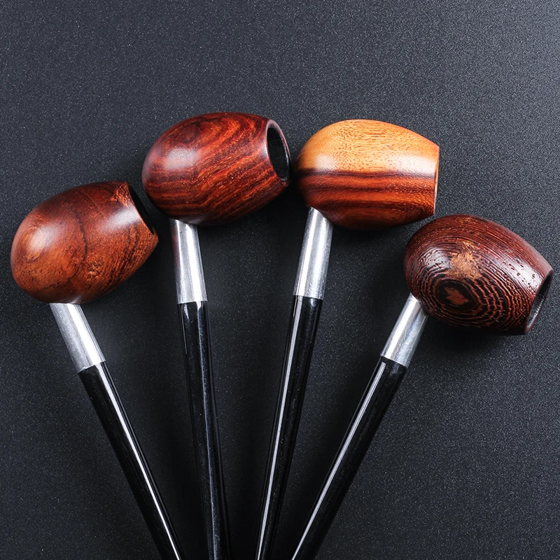 New 1pc Vintage Enchase jade Wooden Smoking Pipe Tobacco Cigarettes Cigar Pipes Men Smoke Pipe