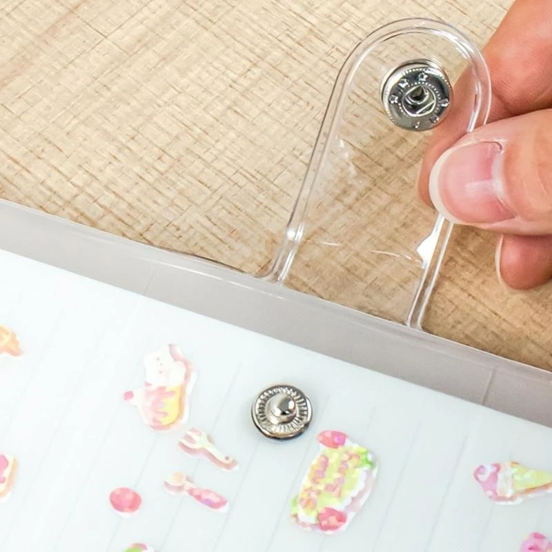 A 6 6 Rings Binder Cover Soft Binder Cover Folder Button Closure Refillable Planner Binder School Office Supplies