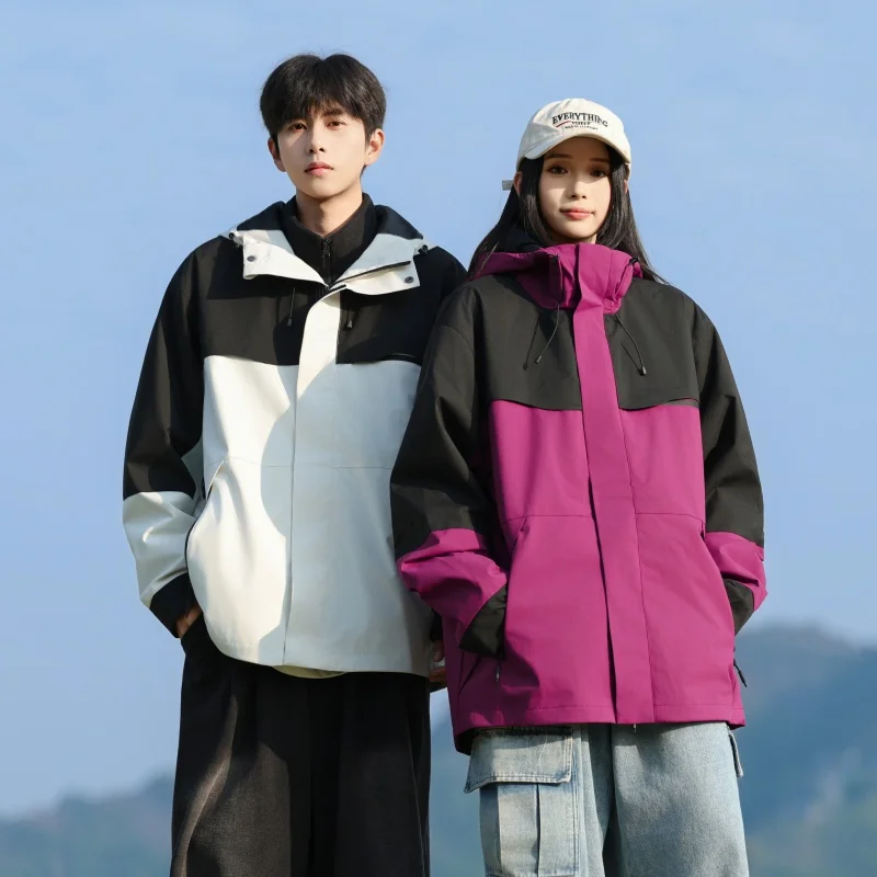 

Куртка-трансформер 3-в-1 для активного отдыха: водонепроницаемая, ветрозащитная, теплая, для весны и осени, свободного кроя, с капюшоном, для горного туризма