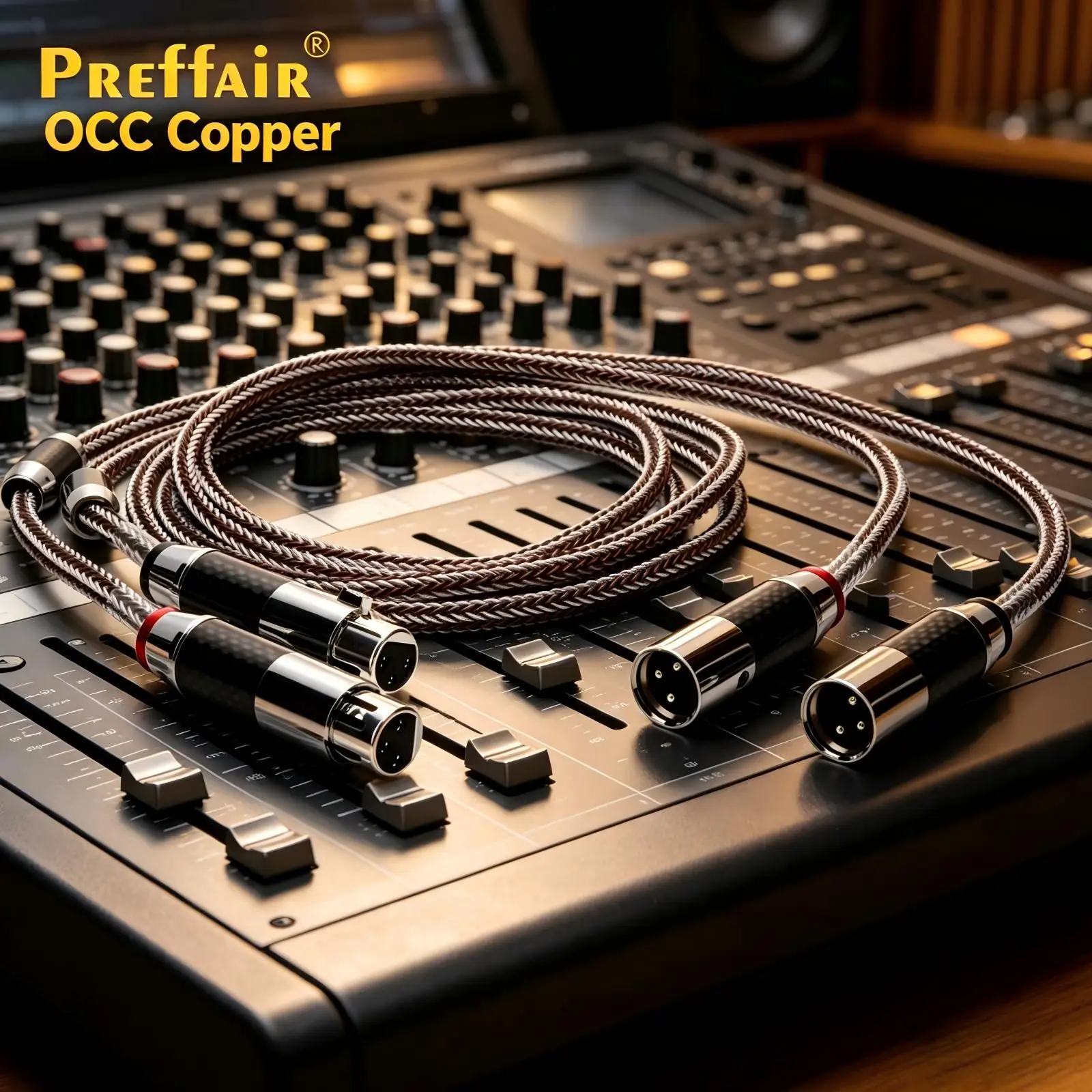 

Hifi Audio Balanced XLR Cable Male to Female XLR connectors OCC mixed Silver Plated copper for Microphone Mixer