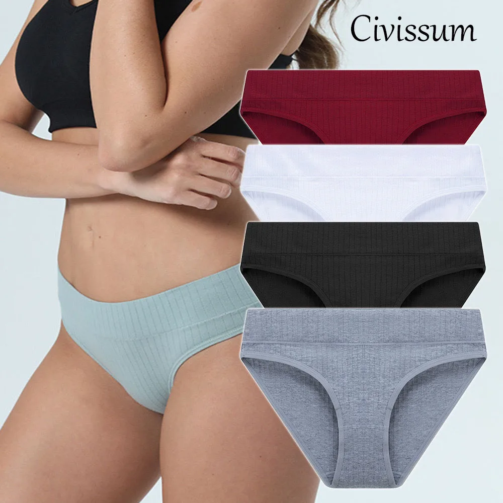 

Civissum Women underwear Thongs Sexi panty Cute panties Cotton underwear women Plus size panties Basic panties Triangle pants