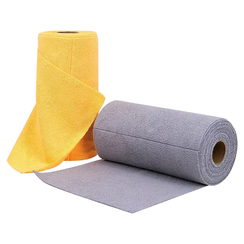 

Reusable Microfiber Cleaning Wipe Roll 20/50 Sheets Kitchen Dish Cloth Towel Household Washable Paper Towel Replacement