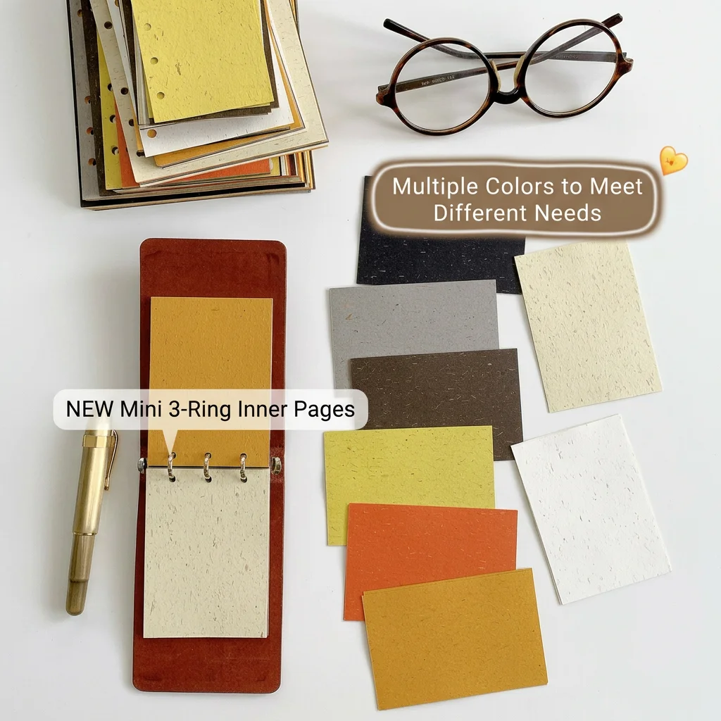 Specialty Paper Refill Textured Journal Planner Refill Loose Leaf Notebook Compatible Natural Textured Paper For Office Study