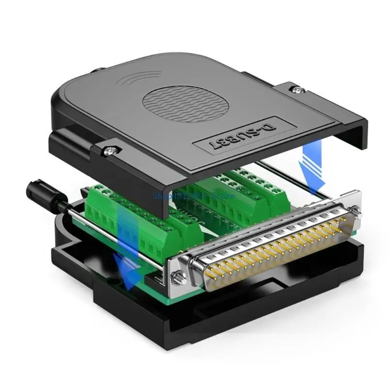 T3LB Low Profile Industrial DB37 Terminal Adapter Includes Multiple Tail Tubes And Mounting Bolts