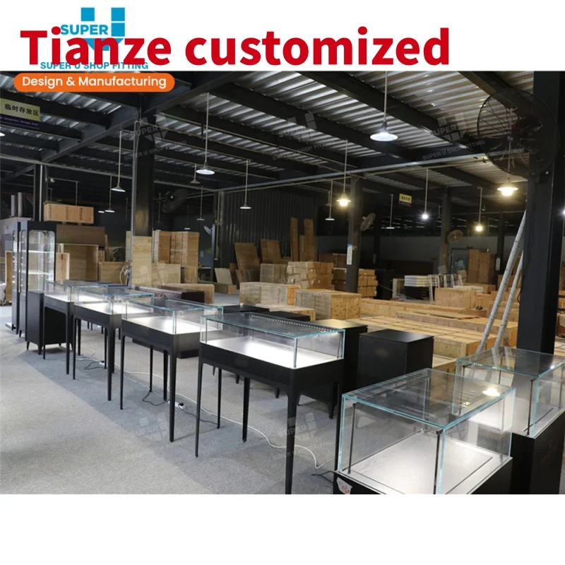 

(Customized) China Guangzhou Glass Display Showcase LED Light Shop Display Glass Cabinet Display Counter Desk