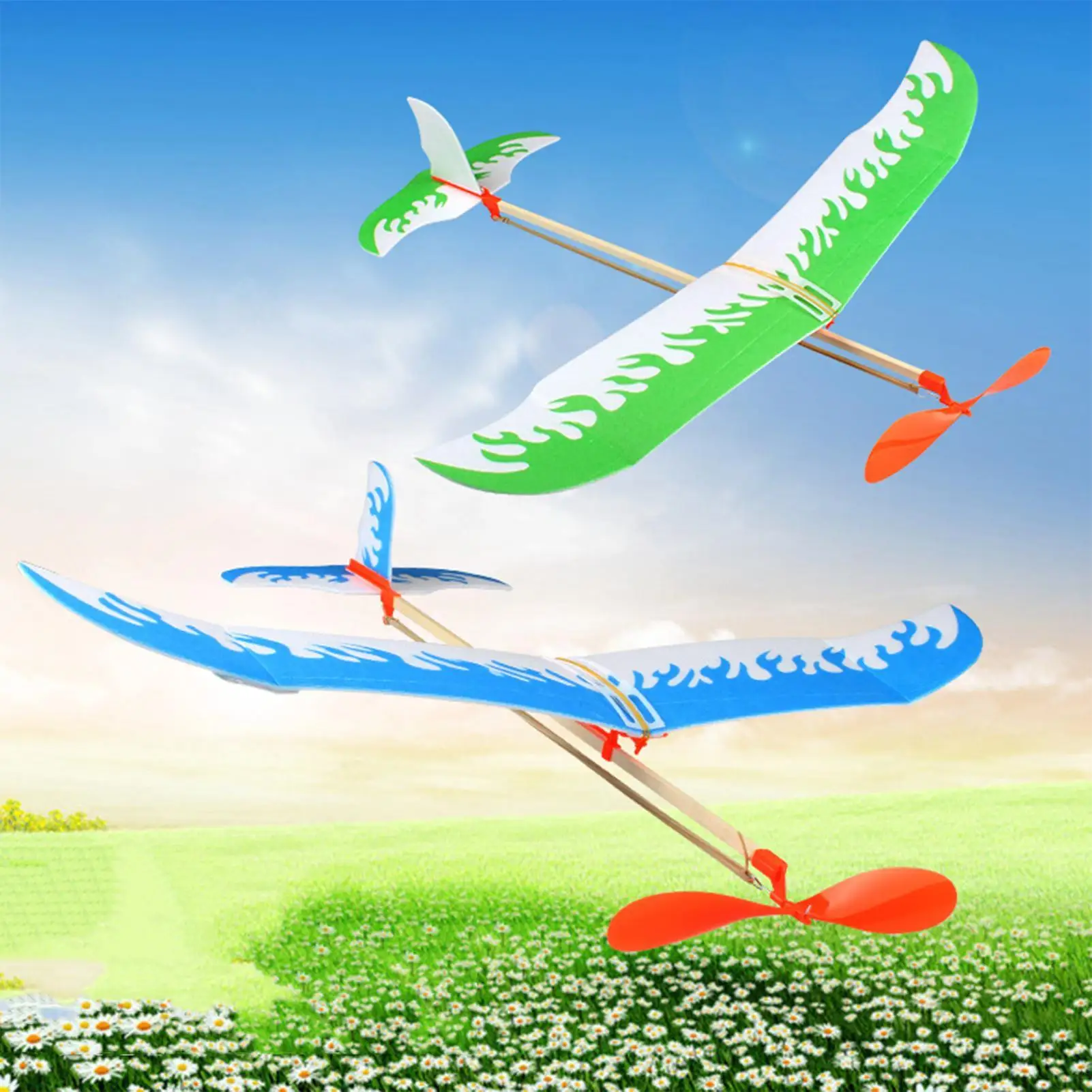 Gummiband-Flugzeuge, angetriebenes Segelflugzeug-Flugzeug-Set, fliegende Spiele, Spielen, Kinder, Studenten, Erwachsene, Outdoor-Sport, Aktivitätsspielzeug