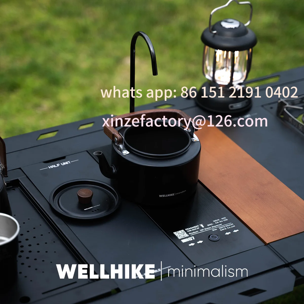 Tavolo IGT combinato multifunzionale pieghevole di sollevamento personalizzabile Tavolo portatile per barbecue da campeggio con annerimento a cinque unità