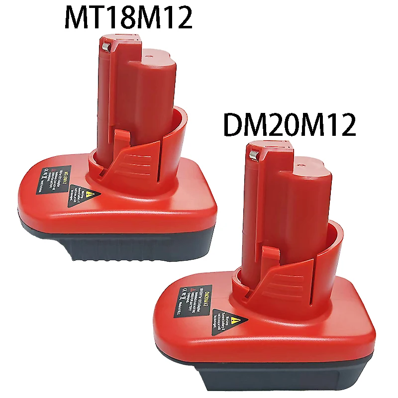 

Для Milwaukee M18 18 В подходит для литиевой батареи MAK 18 В DM20M12/MT18M12, адаптер-адаптер для литиевых батарей DeWalt 20 В