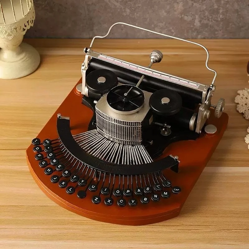 European Retro Old-fashioned Typewriter Ornament Indoor Desktop Decoration Props