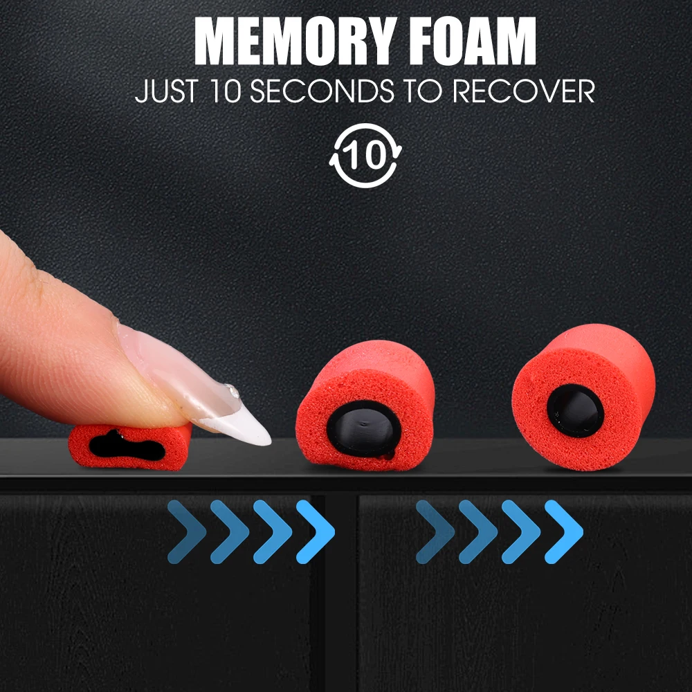 Soft Memory Foam Sleeve Earbuds Ear Tips Isolate Noise Earplug Headphones Noise Reduction Replacement Earbuds Ear Plug