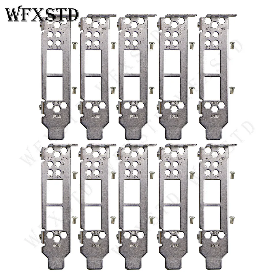 Soporte de perfil de deflector bajo de 10 piezas para placa de soporte HP NC523SFP 593717-b21 593742-001 593715-001