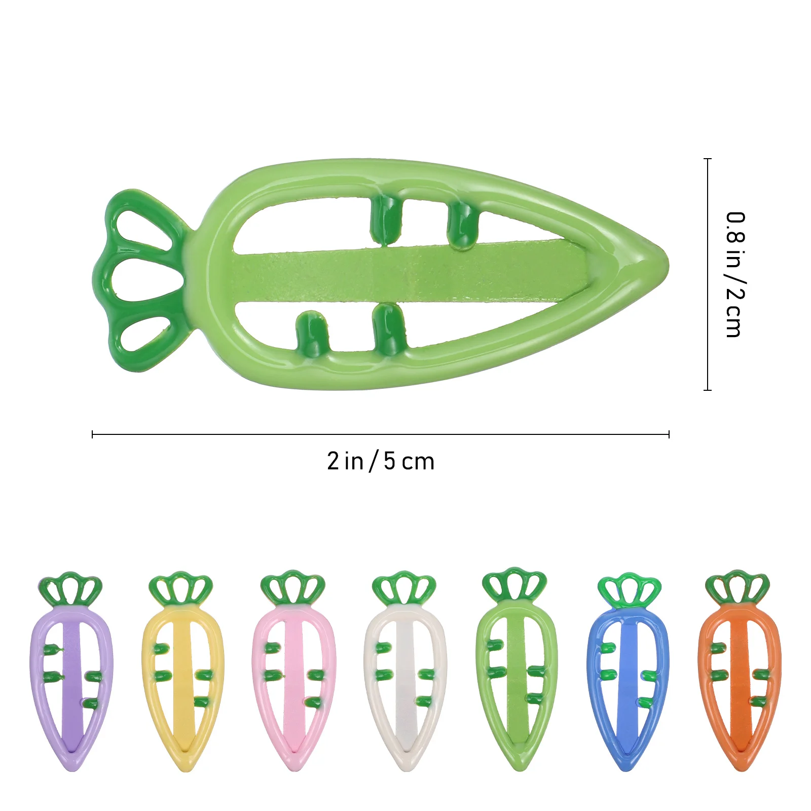 21 fermagli per capelli a forma di carota, mollette con design a frutta carina per ragazze, fermagli per capelli per bambini alla moda color caramello con forte impugnatura