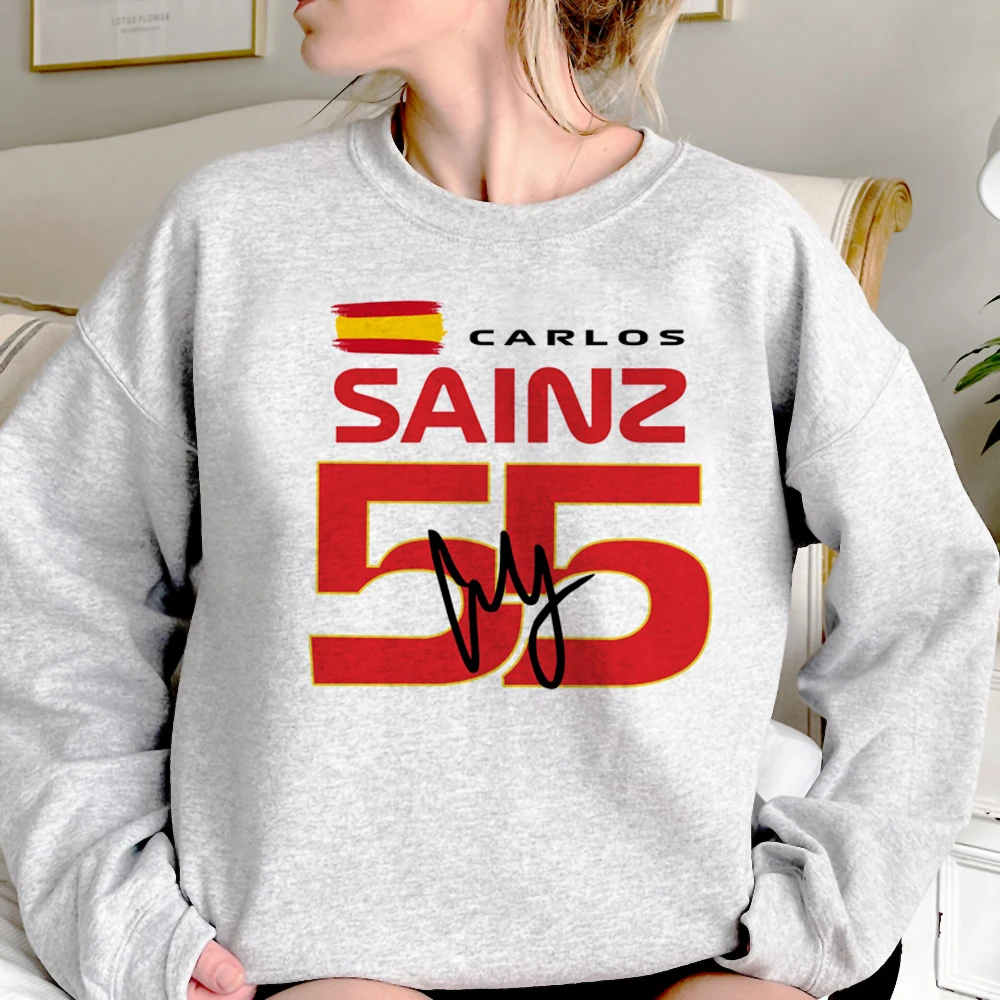 Carlos Sainz hoodies women gothic vintage Winter  sweater sweatshirts female japanese clothing