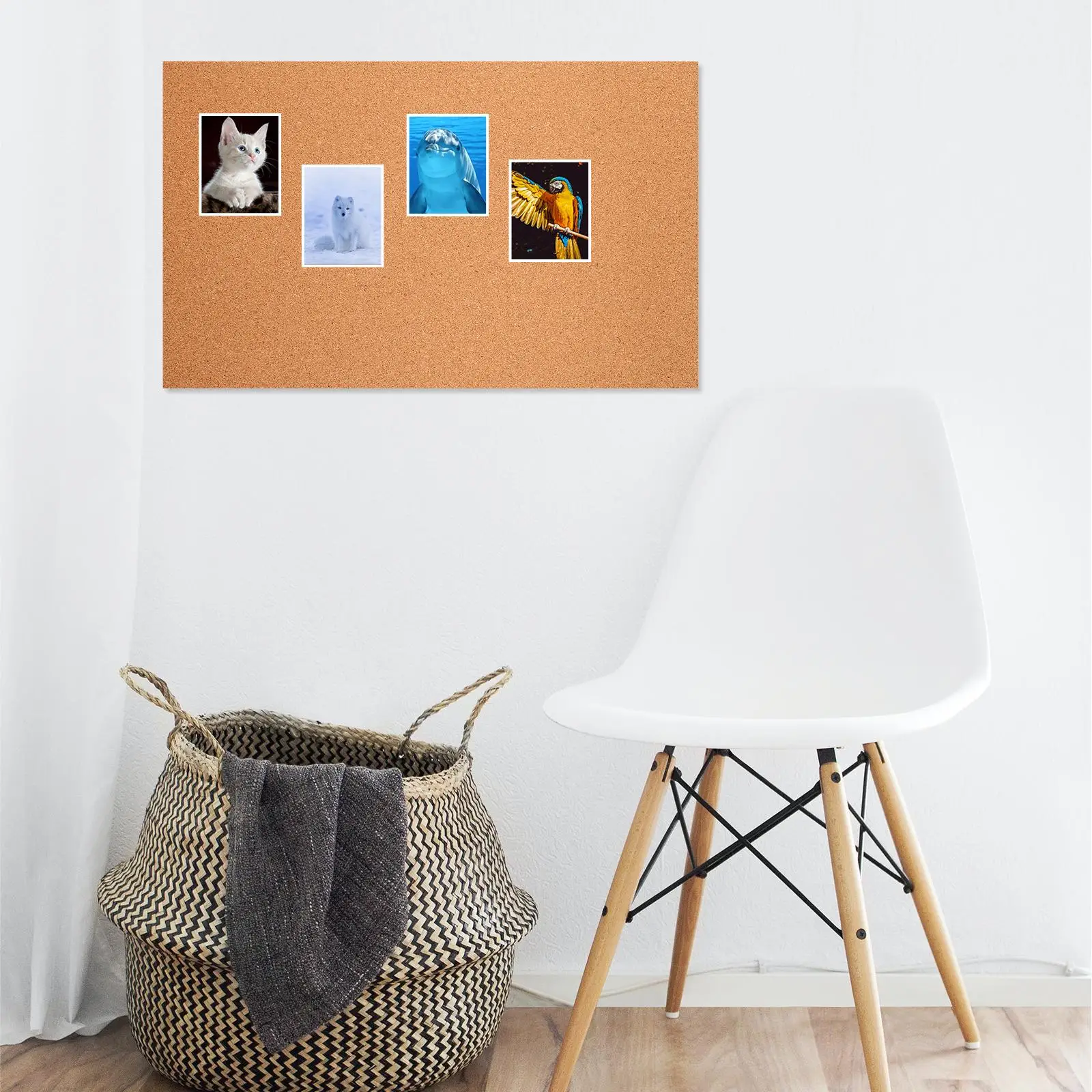 Message Board Cork Roll Display Wall Background Photo Rectangle Self-Adhesive Memo