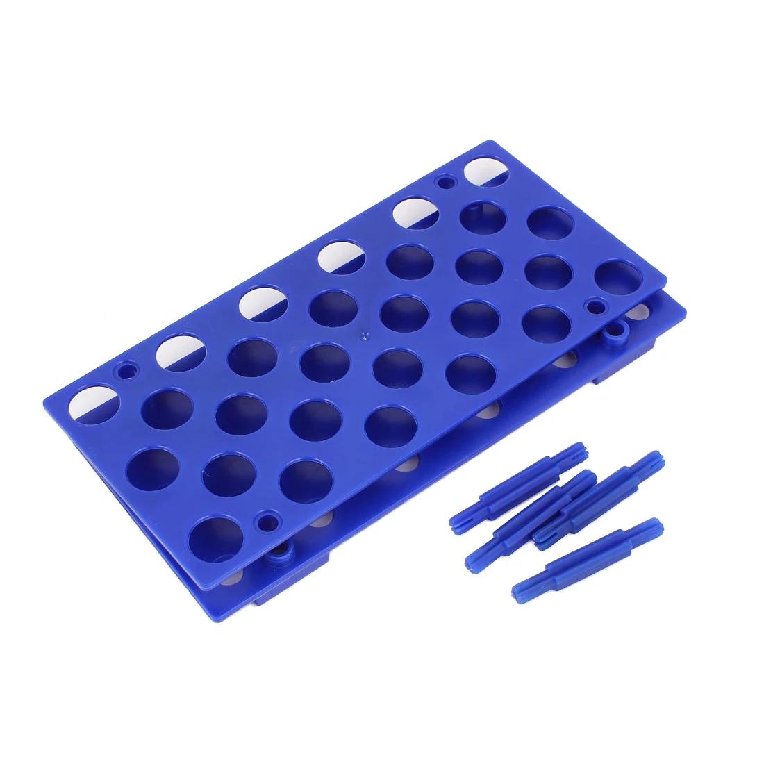 Laboratory Plastic 28 Hole 17mm Dia 15ML Centrifugal Test Tube Rack Holder