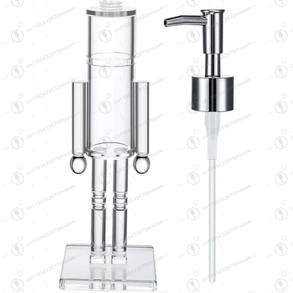 Nutcracker Soap Dispenser, Acrylic Soap Dispensers,  Refillable Container Pump for Bathroom Kitchen Home Christmas Gifts (2 PCS)