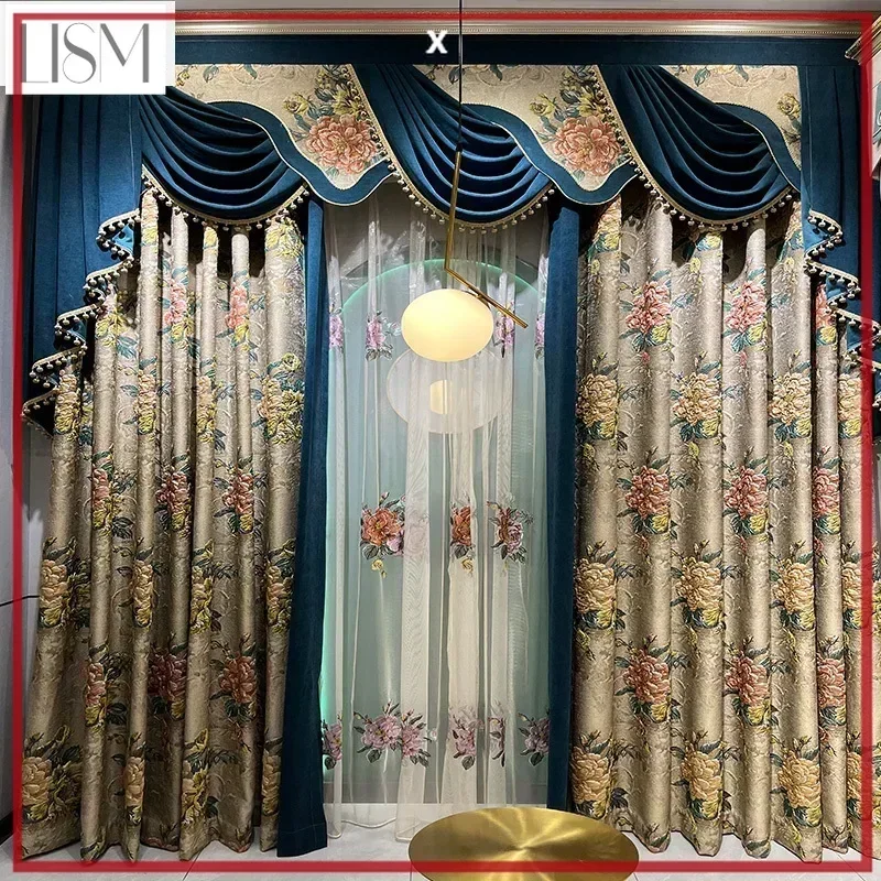 

Европейские тисненые утолщенные плотные роскошные шторы для гостиной, спальни, украшения дома, виллы на заказ, окна, столовой