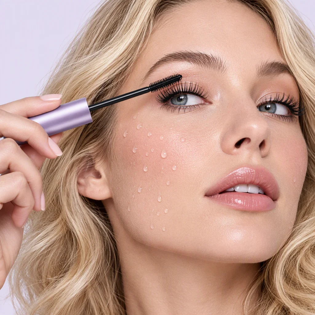 Waterproof Mascara Lengthening Eyelashes Women's Make-Up Waterproof Mascara Black Silk Fibre Lengthens Mascara Cosmetic Makeup