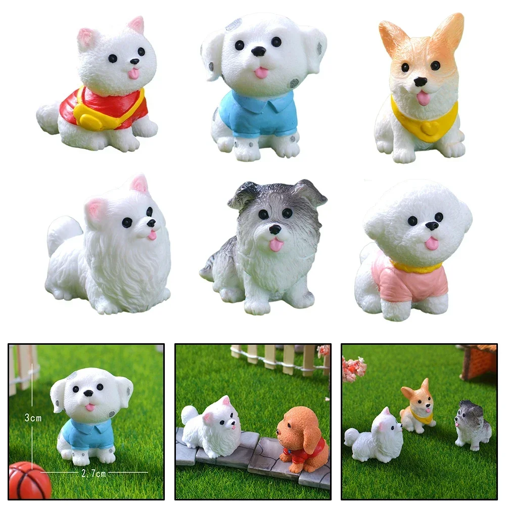 Miniature Dog Statue Crafts Realistic Animal Dogs Realistic Animals Dogs For DIY Micro Landscape Fairy Garden Accessories