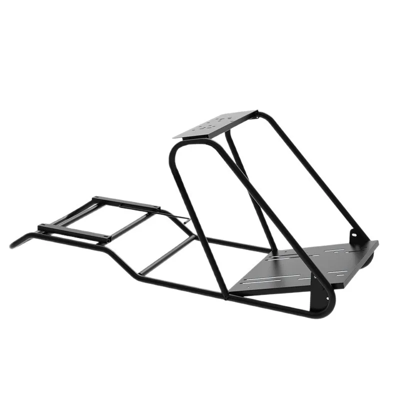 Upgraded Racing Simulator Cockpit with Seat - Steel Frame, Fits Steering Wheel & Gear Shifter, for Gaming Consoles view 4
