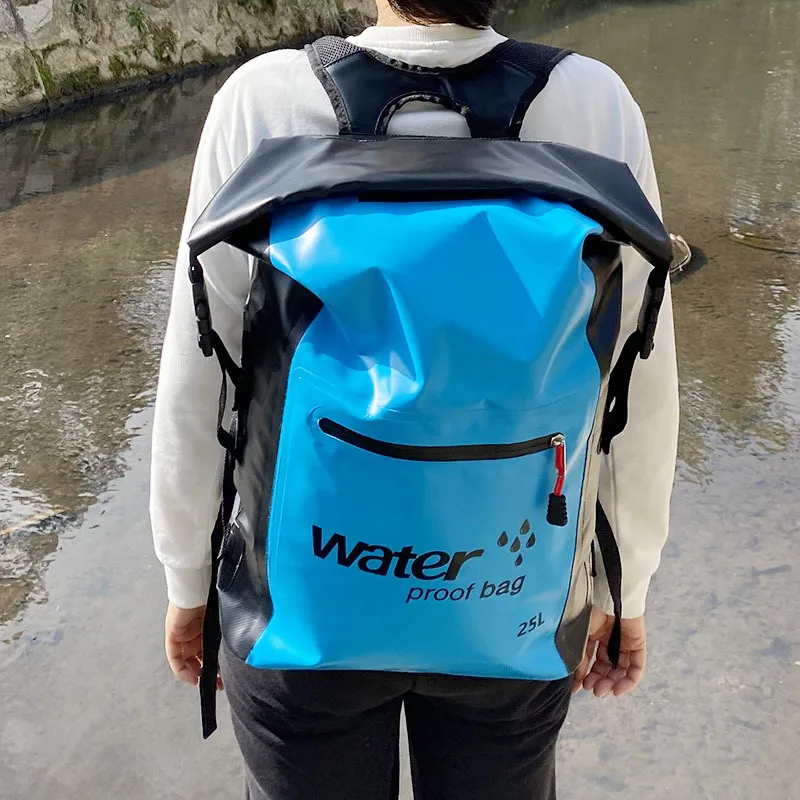 30L 25L Swimming Backpack PVC Waterproof Bag Dry Bags Water Pack Outdoor River Trekking Floating Beach Shoulder Bag Sack 207G