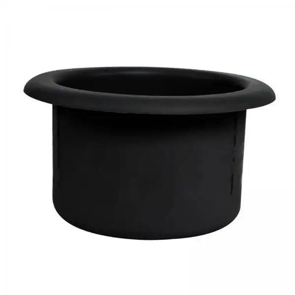 Car Cup Holder Silicone Beverage Stand Compact Size Black 77mm for Travel Business Vehicles and Office Use