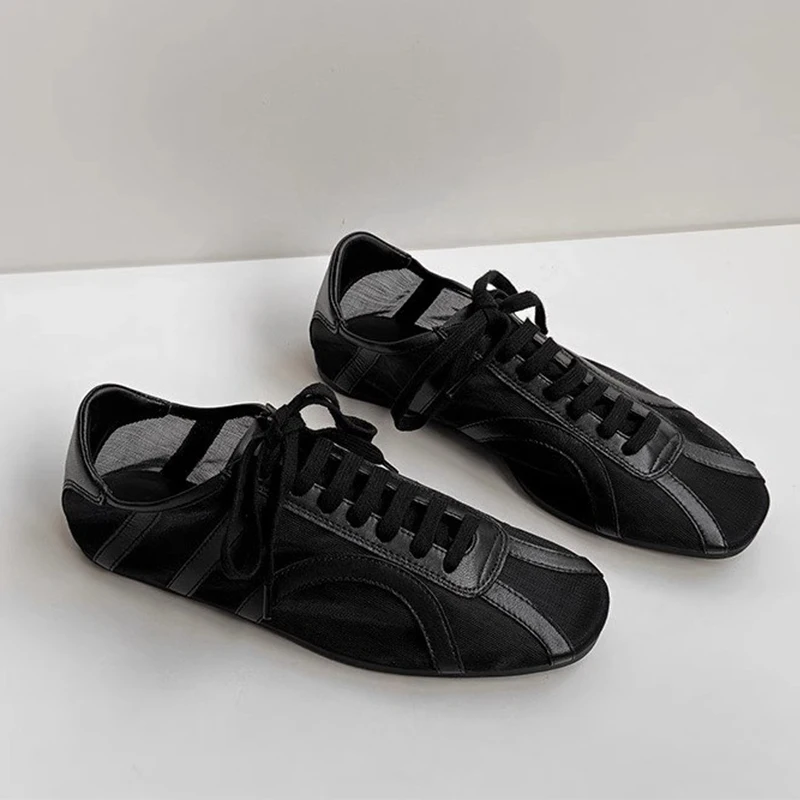 

Mesh Women's Sport Shoes Flats Sneakers Casual Loafers Shoes 2025 Summer Designer New Sandals Lace Up Running Hiking Shoes Mujer