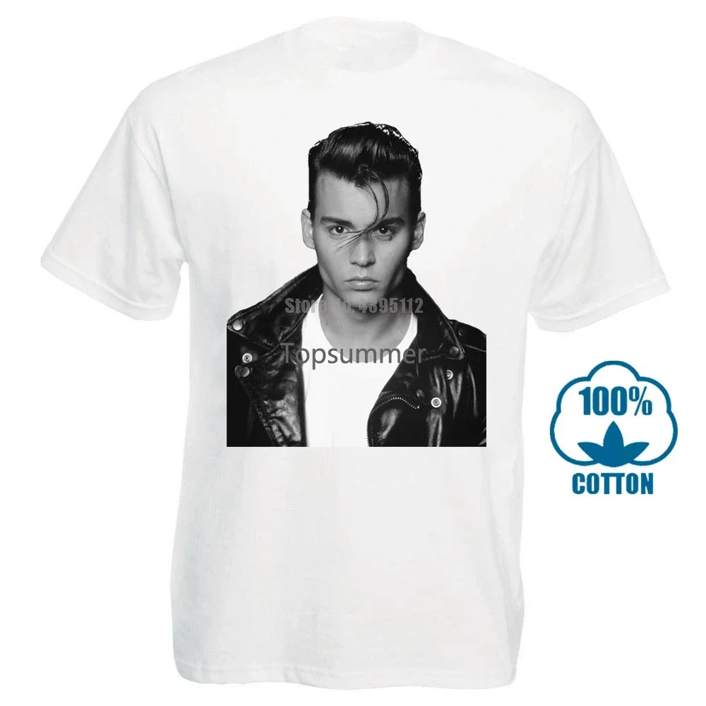 

Johnny Depp Vtg Retro Graphic T Shirt Film Movie Punk Rock Teen Idol Sexy Icon 2018 Summer T Shirt