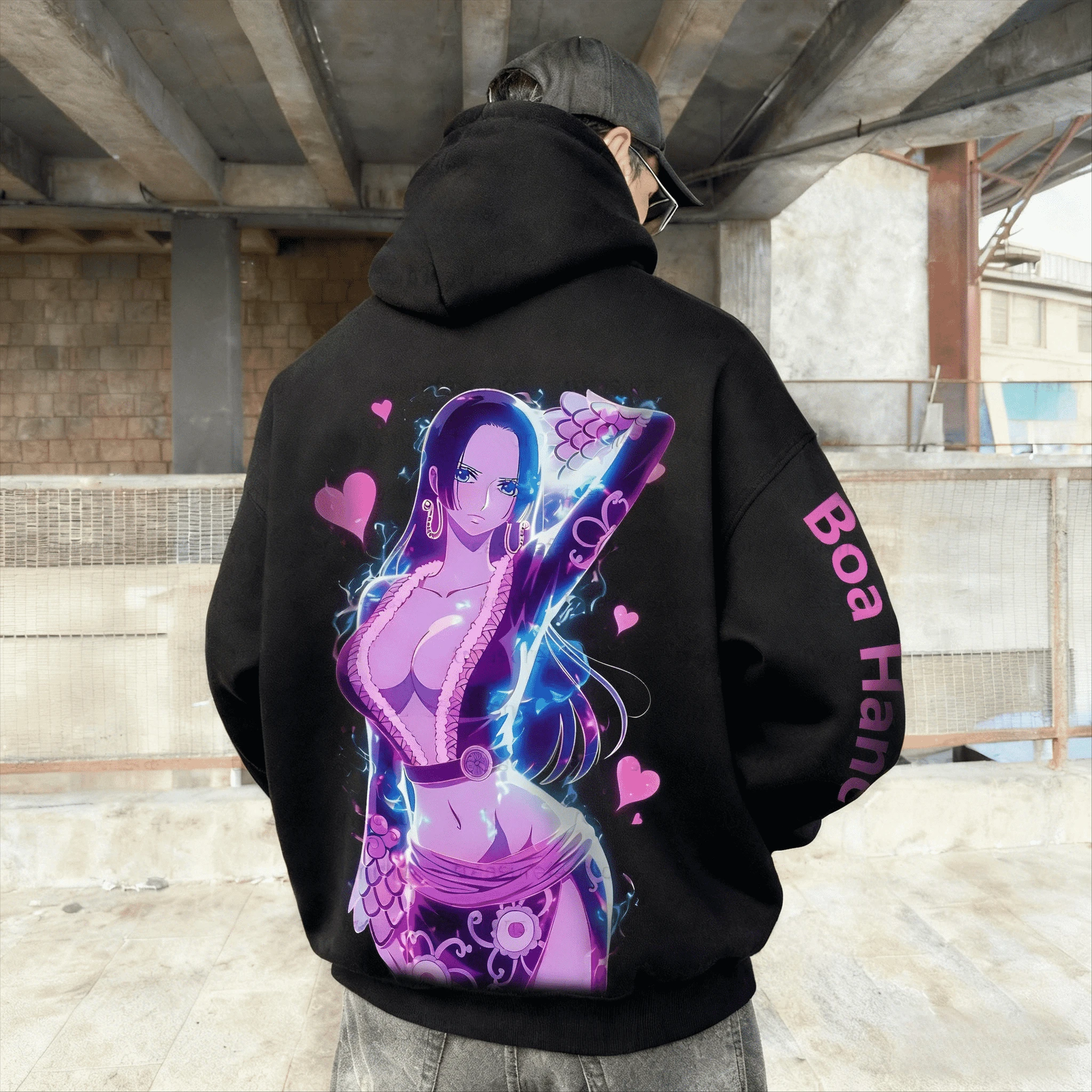 新しいワンピース ルフィ アニメ関連プリント ルーズ フーディー、冬に男女問わず着用できるファッショナブルな純綿スウェットシャツ