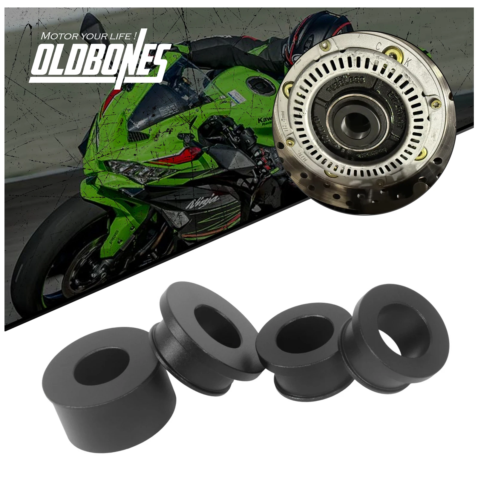 

4PCS Captive Wheel Spacer Motorcycle Part For KAWASAKI Ninja ZX-4RR ZX4RR 2023 2024 2025