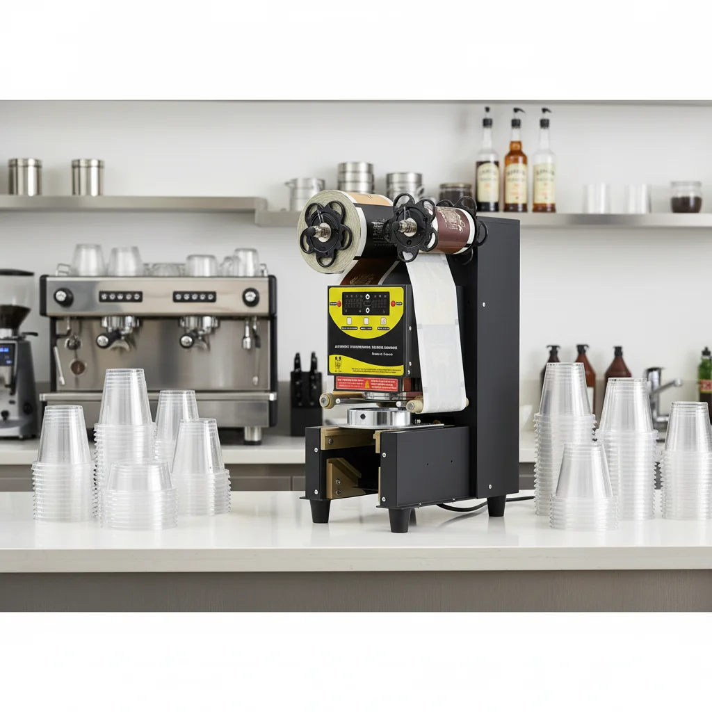 

Automatic Cup Sealing Machine Custom Size Maker Professional Bubble Tea Sealing Machine