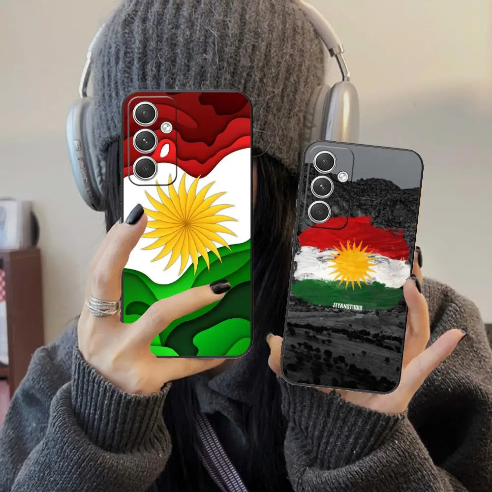 Kurdistan Flag Mobile Cell Phone Case for Samsung Galaxy S26 S25 S24 S23 S22 S21 S20 Note20 Plus FE Ultra Colorful Cover Cover