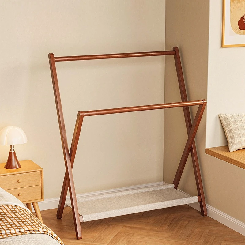 

Folding wood clothing hanger household simple Indoor Dormitory coat rack Multi-storey Simplicity percheros de pie home furniture