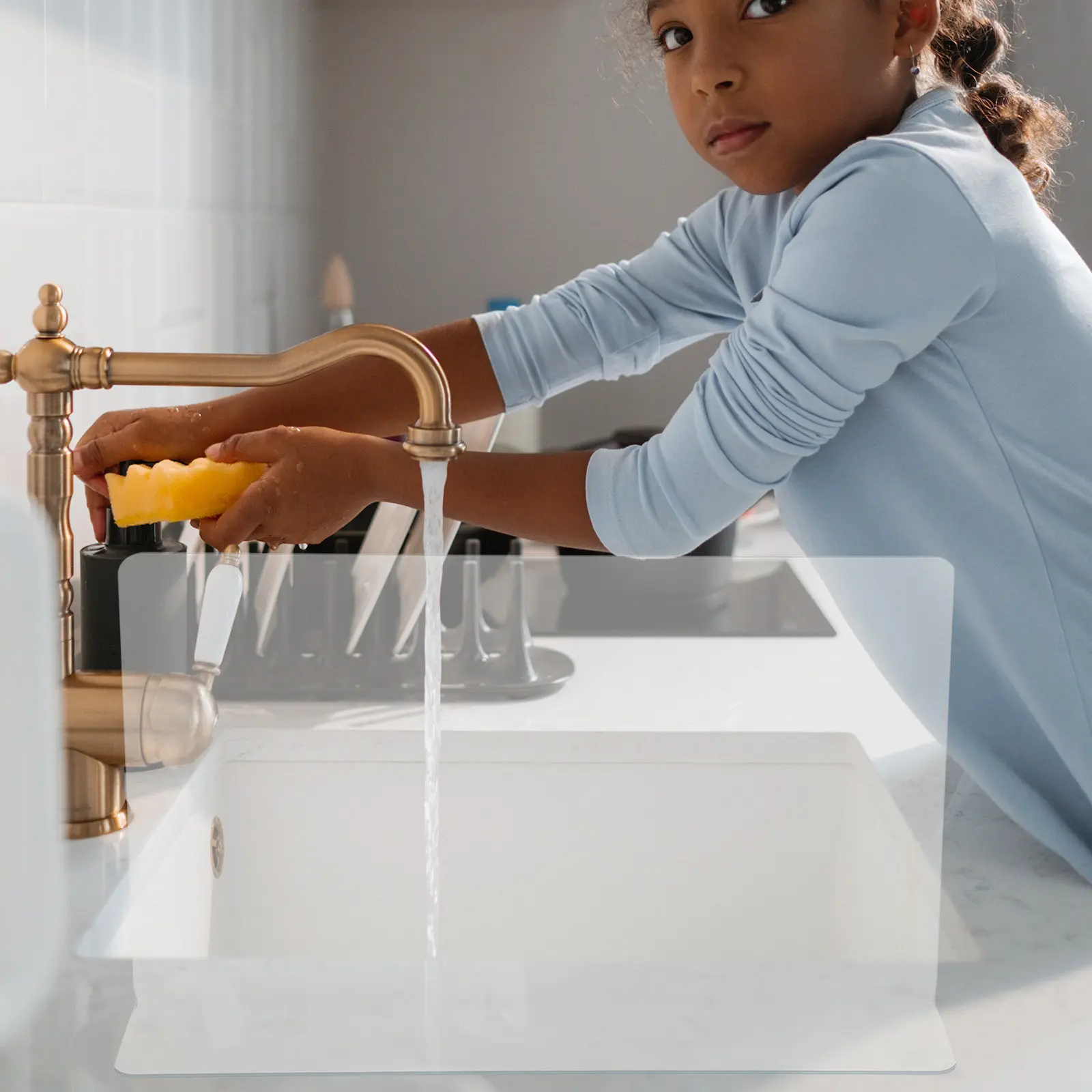 

Sink Water Shield Accessory Shower Water Splashing Guard Bathtub Bathroom Splashing Guard Professional Structure Easy