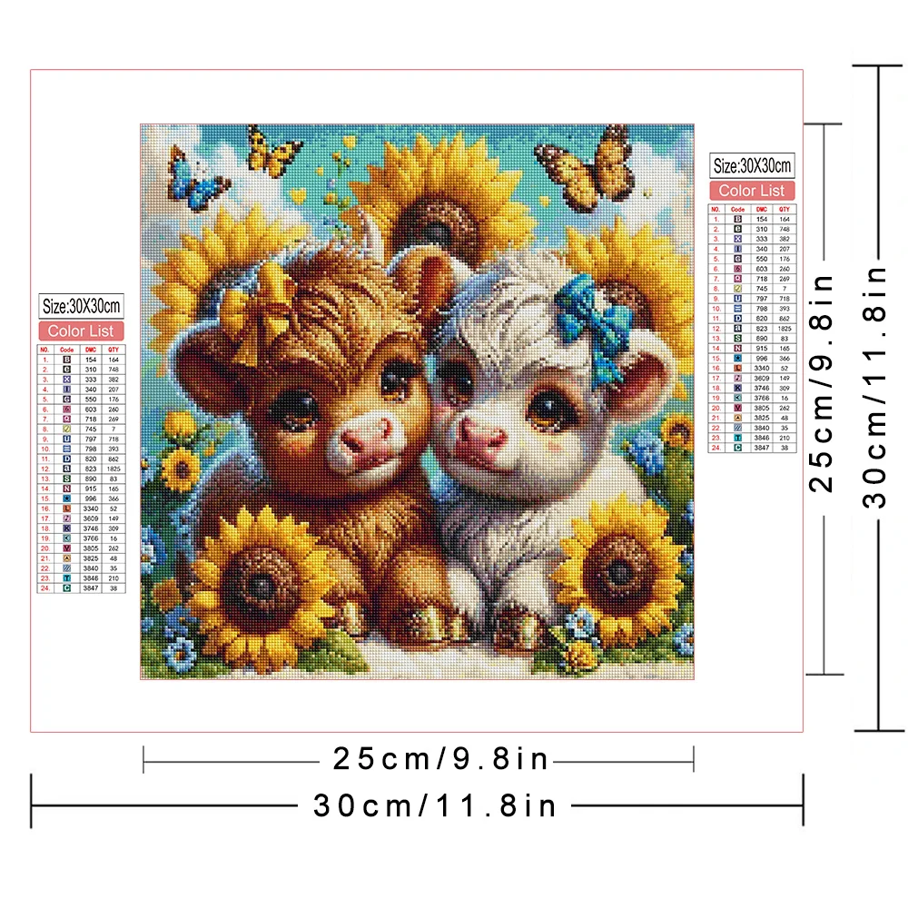 AZQSD Diamond Painting Cattle  - Embroidery Daisy ulasan dan harga