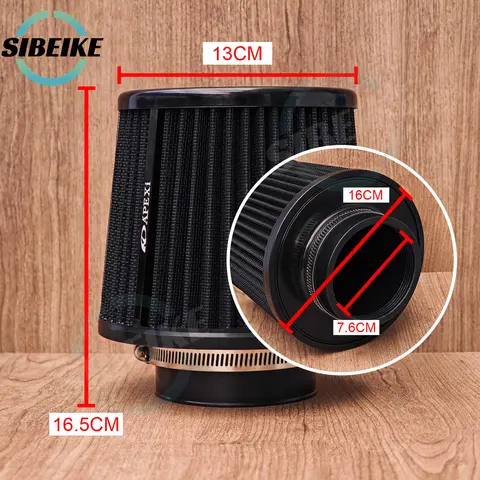 Universal 3inch 76mm Apexi Power Intake Dual Funnel Cleaner High Flow Intake Air Filter 8 best sales apexi - №3