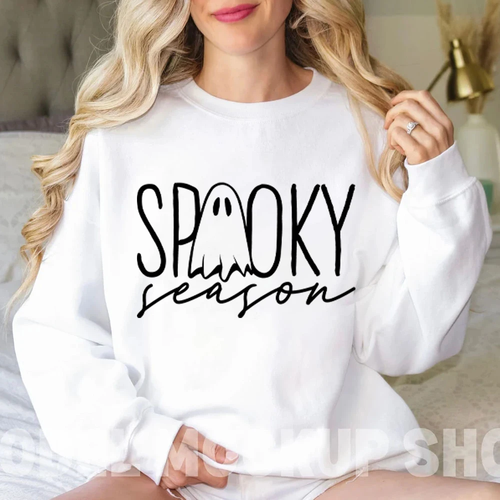 Happy Halloween Women's Hoodies Spooky Season Sweatshirt Spooky Vibes Women's Sweatshirts Halloween Trick or Treat Womens Hoodie