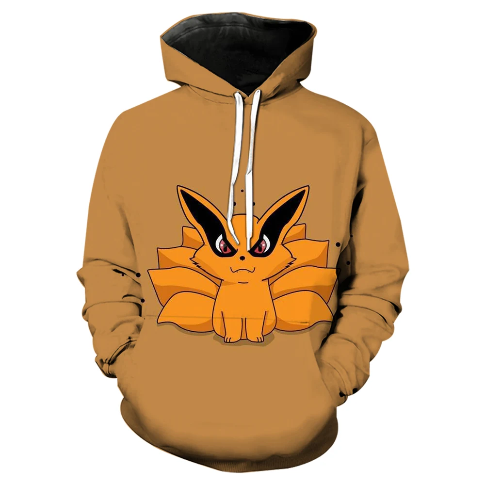 Bandai 2024 New European And American Anime Naruto Series 3D Digital Printing Hooded Sweater Men Women Casual Hoodie