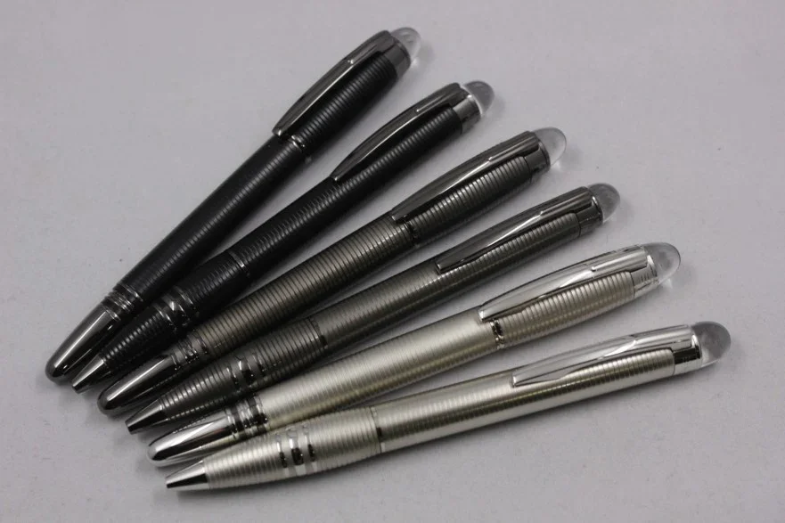 

2021 New Luxury Mon Mb Pen Metal Midnight Silver Gray Black (105648) Roller pen Ballpoint Blanc Ink Pen