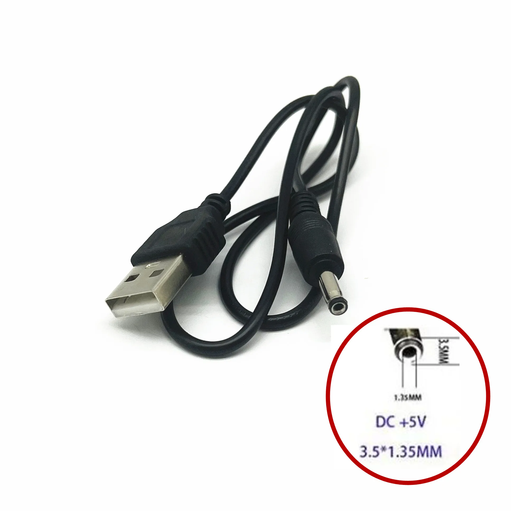 USB to DC 3.5mm Charging Cable USB A Male to 3.5 Jack Connector 5V Power Supply Charger Adapter for USB HUB Power Cable