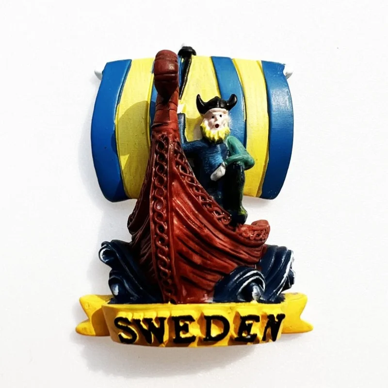 Sweden Travelling Fridge Magnets Creative Tourist Souvenirs Fridge Stickers Home Decoration Children Toys Magnetic Stickers