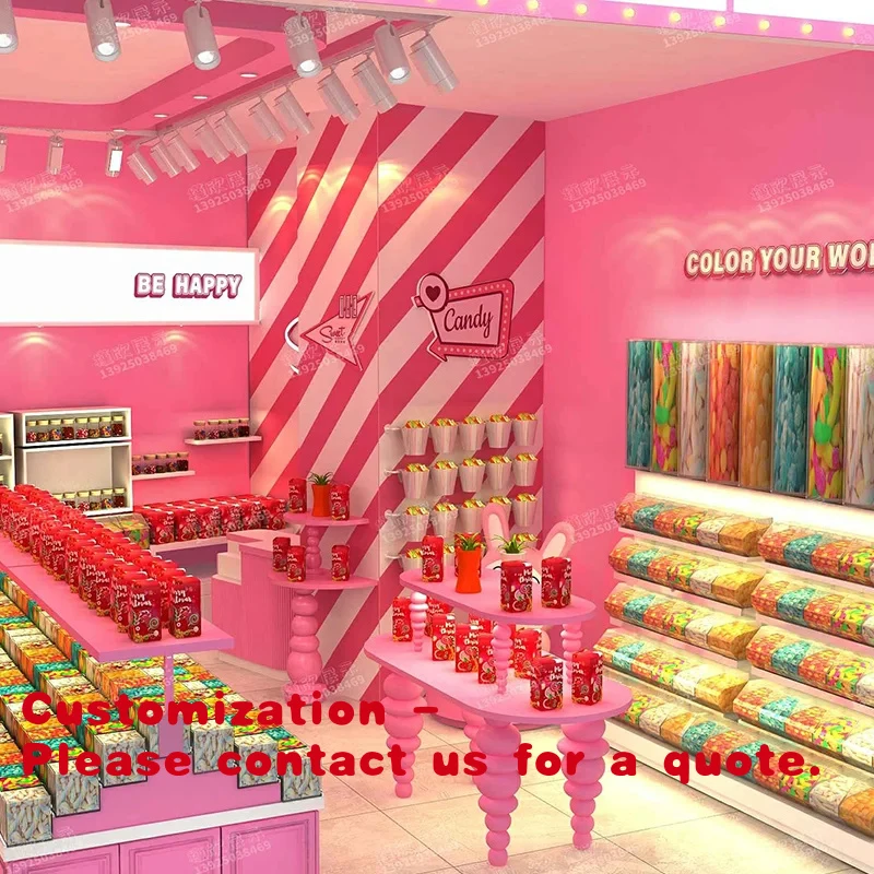 custom.Double-Sided Metallic Commercial Food Display Cabinets Supermarkets Convenience Stores-Snack Shelves