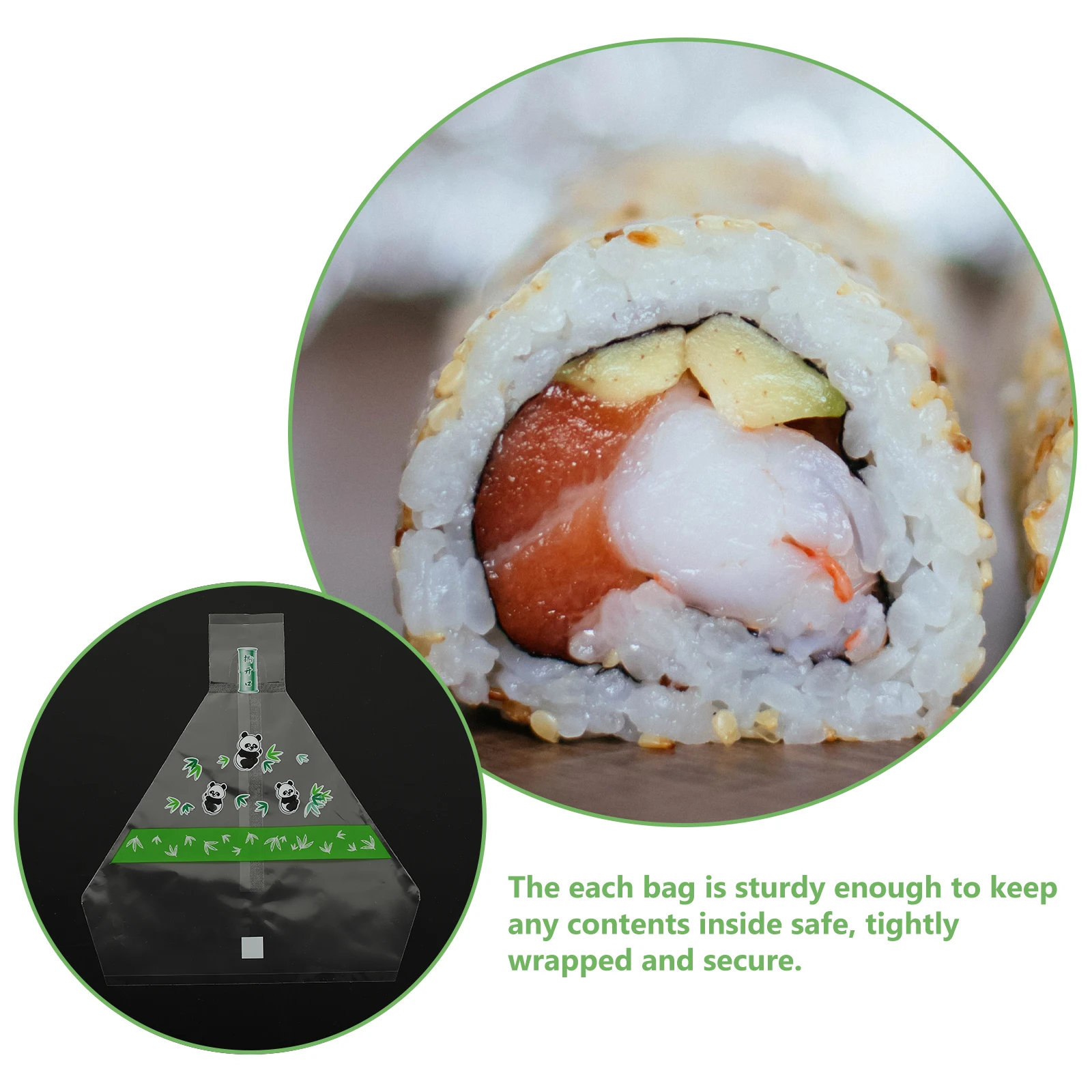 

100pcs Onigiri Wrappers Rice Ball Bags Disposable Sushi Packaging Triangle Wrappers Home Restaurant Picnic Japanese Style