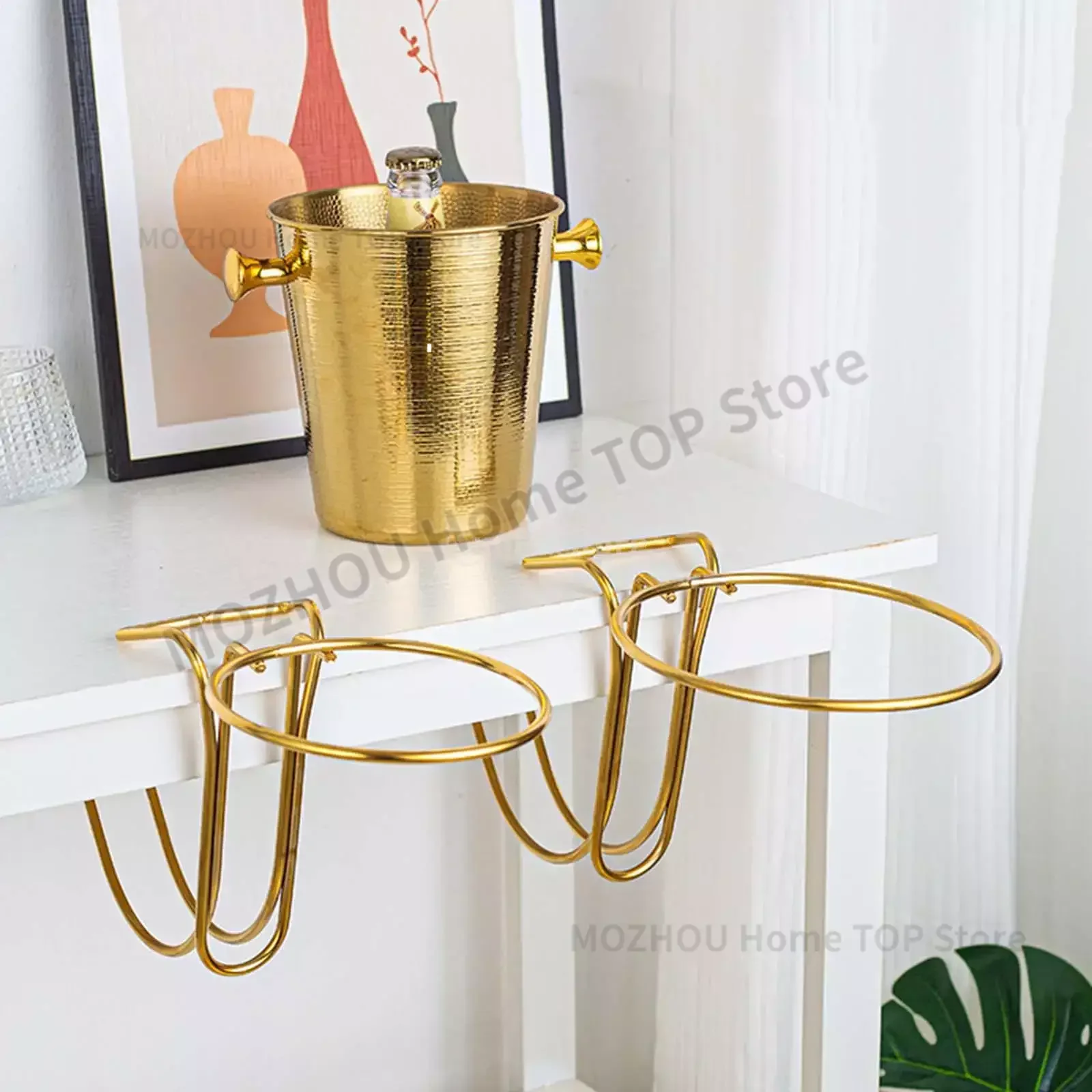 

Desktop Ice Bucket Stand Cooler Stand Beerbarrel Rack Wine Bucket Stand for Outdoor Cocktail Parties Cooking Household Travel