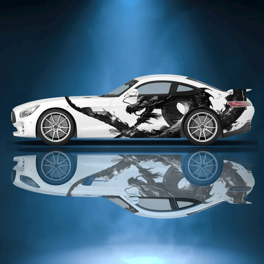 

Dongfang Long Ink Wash Katana Car Vinyl Wraps Decal Self-adhesive PVC Sticker Suitable for Trucks SUV Decor Auto Accessories