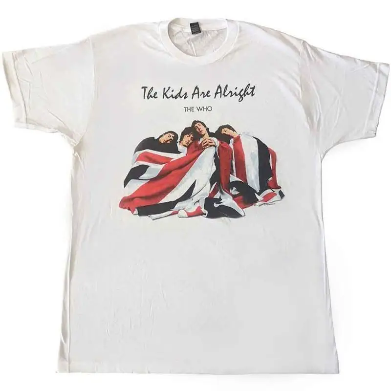The Who T Shirt The Kids are Alright Band Logo Official Mens White XL