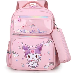 4 Color Lovely Kuromi Melody Teenage Boys Girls Primary Children's Boy Book Bag Grade 1-6 School Bags Kids School Backpacks