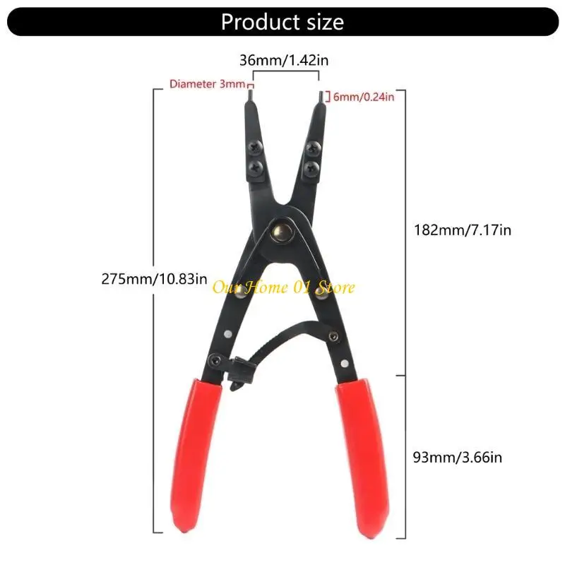 M4YC Circlip Pliers Внутренние внешние снимки кольца плоть с дизайном храпового блокировки